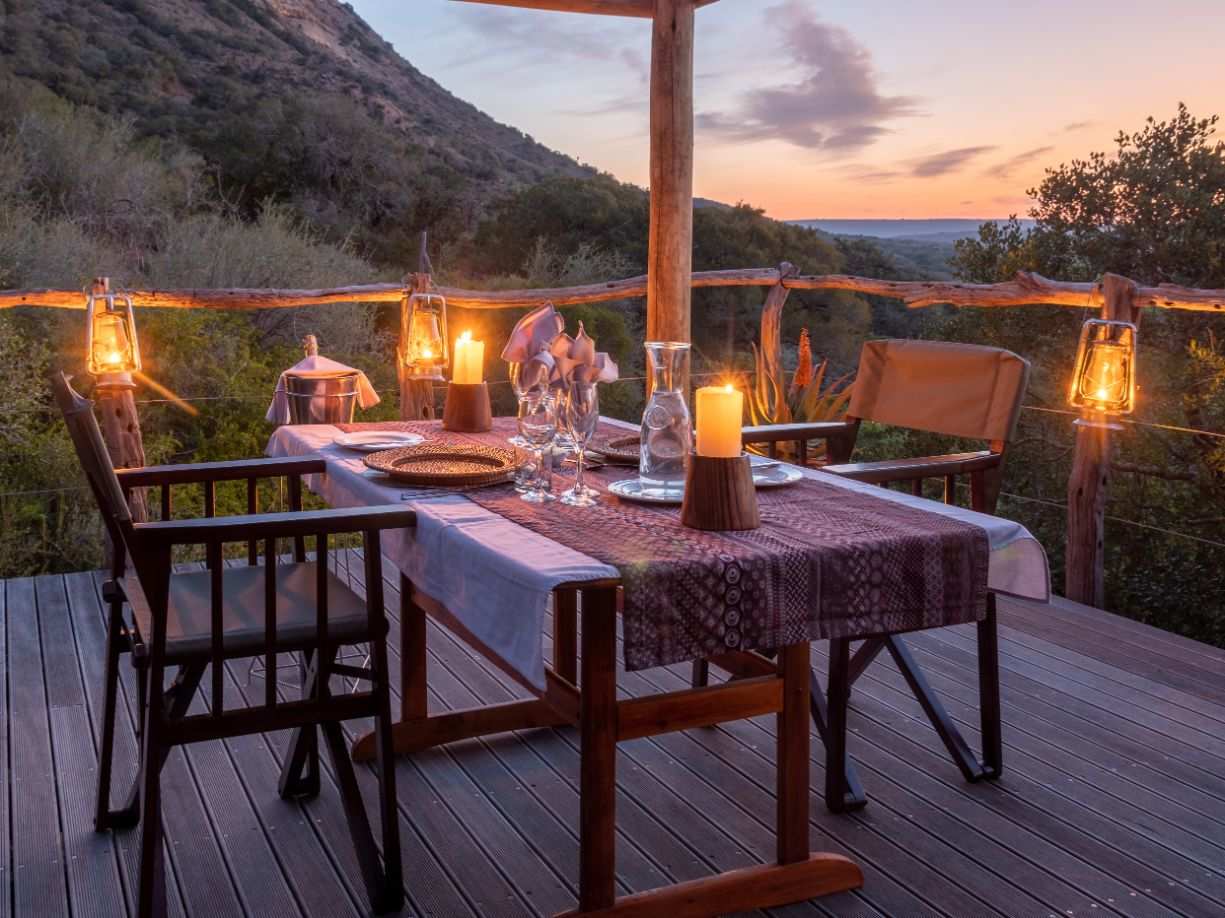 Amakhala Game Reserve Hillsnek Safari Camp Romantic Dinner