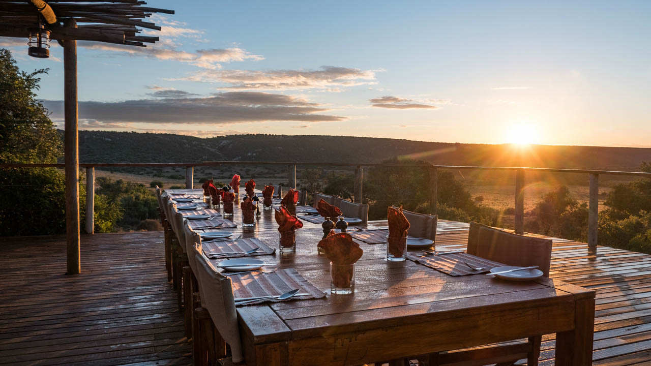 Amakhala Game Reserve Woodbury Tented Camp Main Deck View